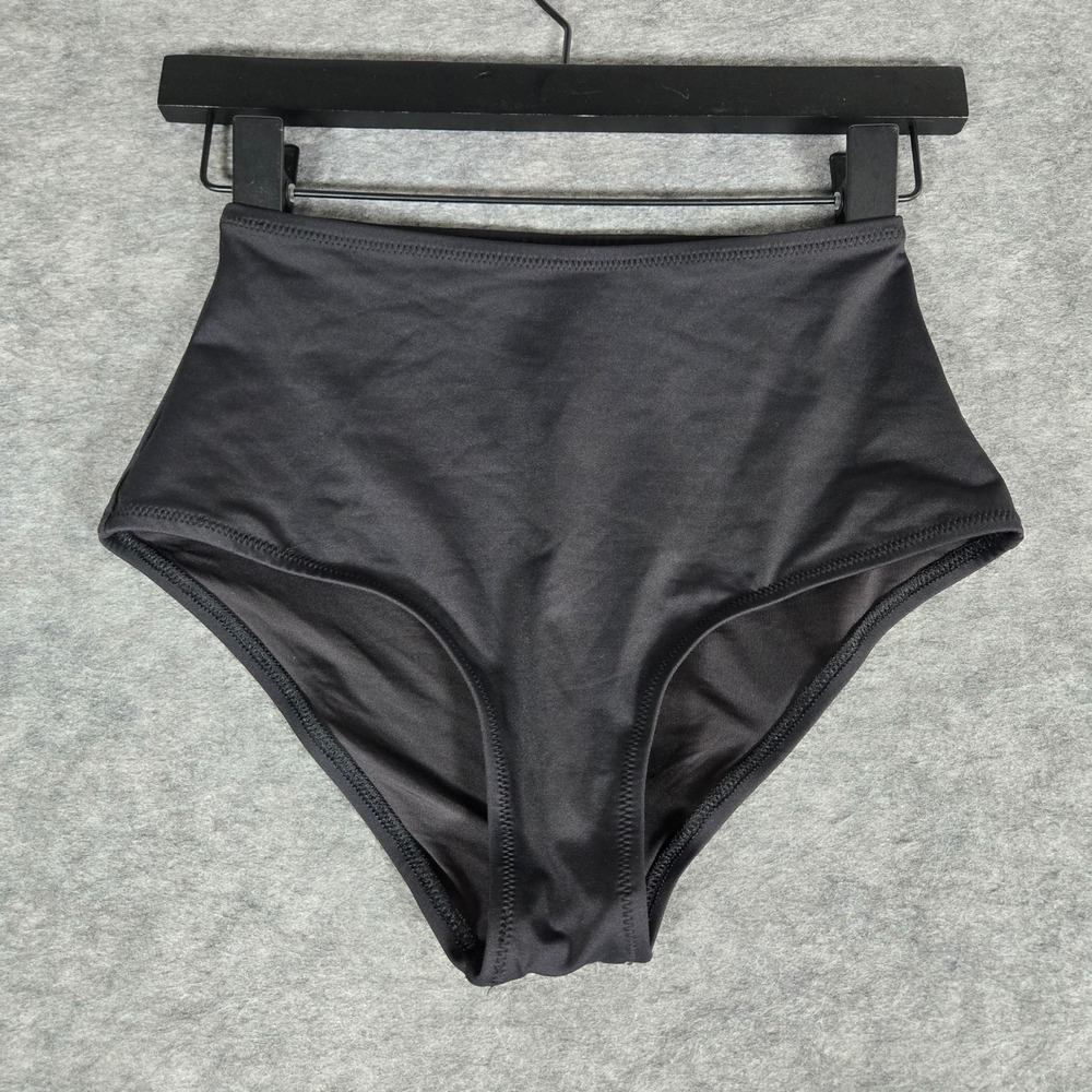 SKIMS Womens Black High Waisted Swim Bikini Bottom XXS